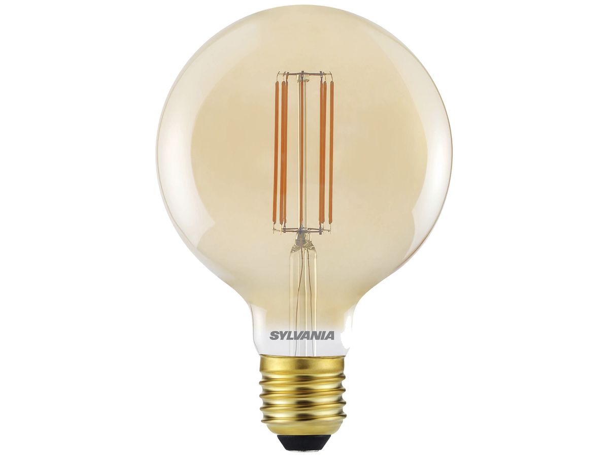 LED-Lampe Sylvania ToLEDo Vintage E27 7W 640lm 2000K DIM Ø125×178mm G125 klar