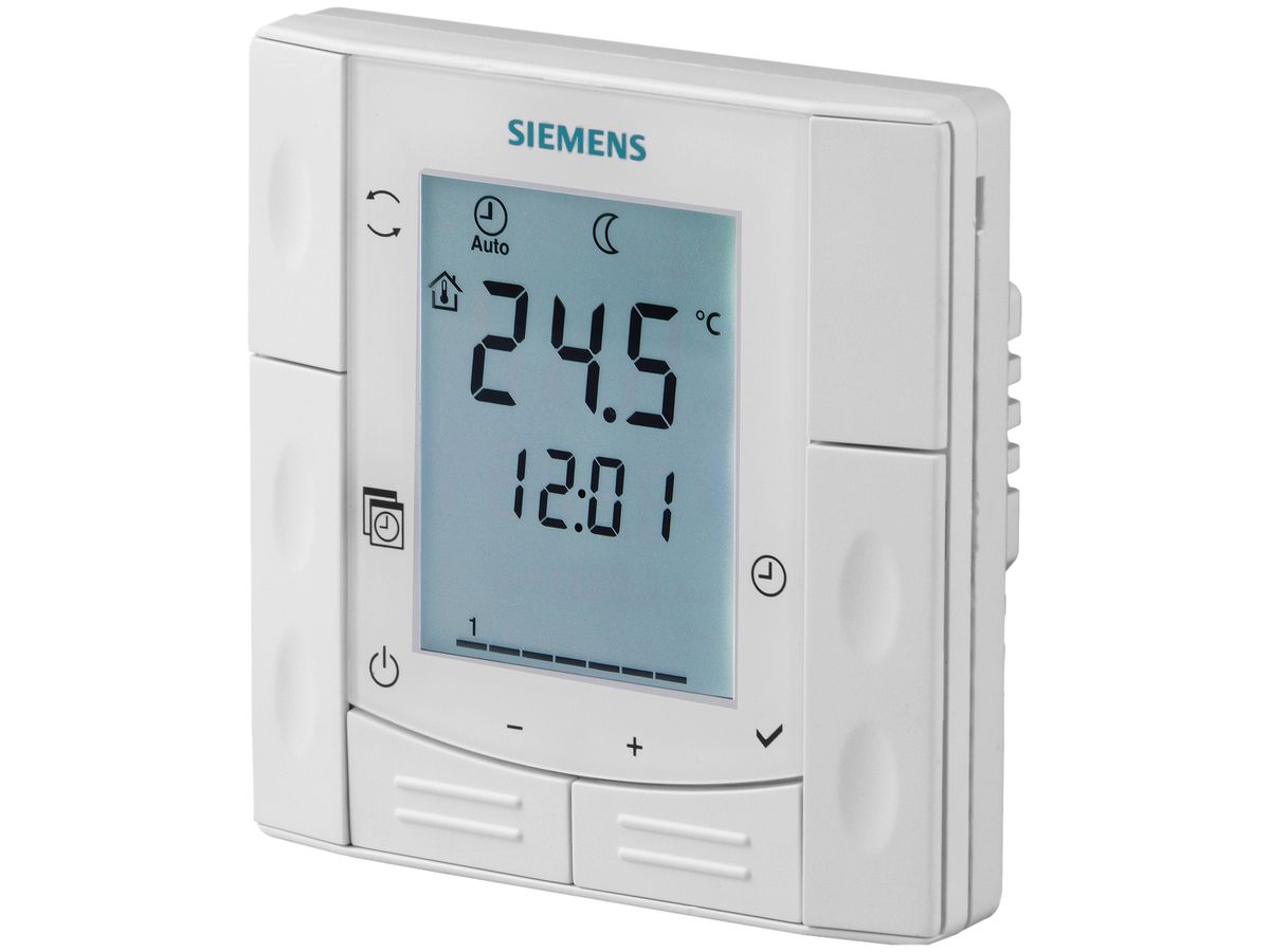 UP-Raumthermostat Siemens RDE410/EH KNX 230VAC, weiss