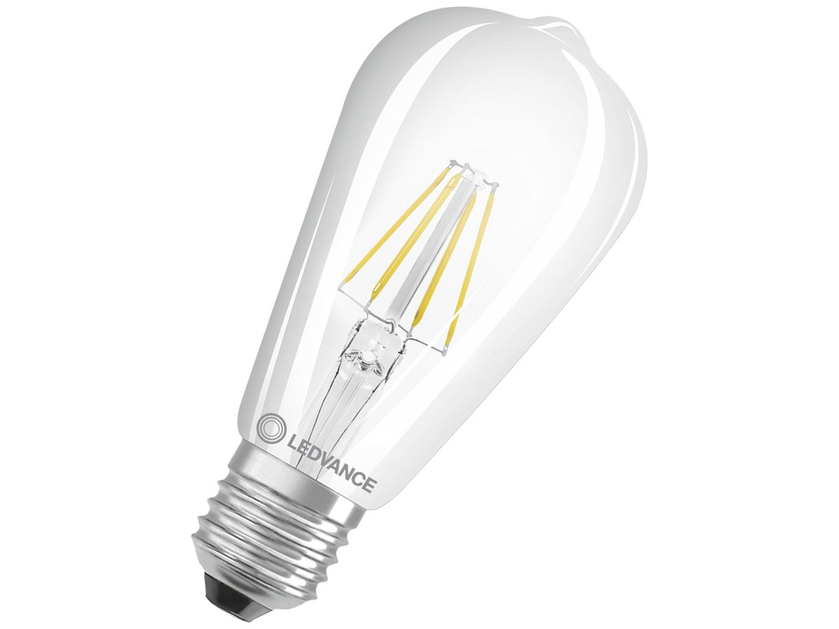 LED-Lampe LEDVANCE CLAS EDISON E27 5.8W 806lm 4000K DIM Ø64×143mm klar