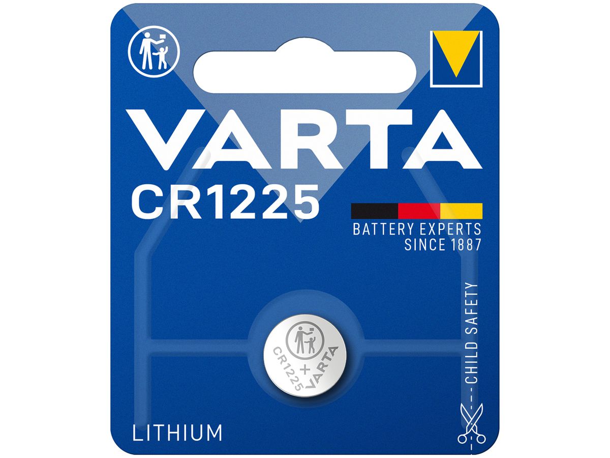 Knopfzelle Lithium VARTA Electronics CR1225 3V Blister à 1 Stück