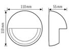 Abdeckkappe ESYLUX für MD-W200i Ø110×55mm braun