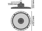 LED-Hallenstrahler LEDVANCE HB P 147W 22000lm 6500K IP65 WB schwarz