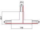 T-Einspeiser Sylvania OneTrack 3 Phasen DALI weiss rechts aussen