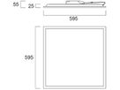 LED-Panelleuchte Sylvania START 30W 4000lm 840 IP40 595×595mm weiss