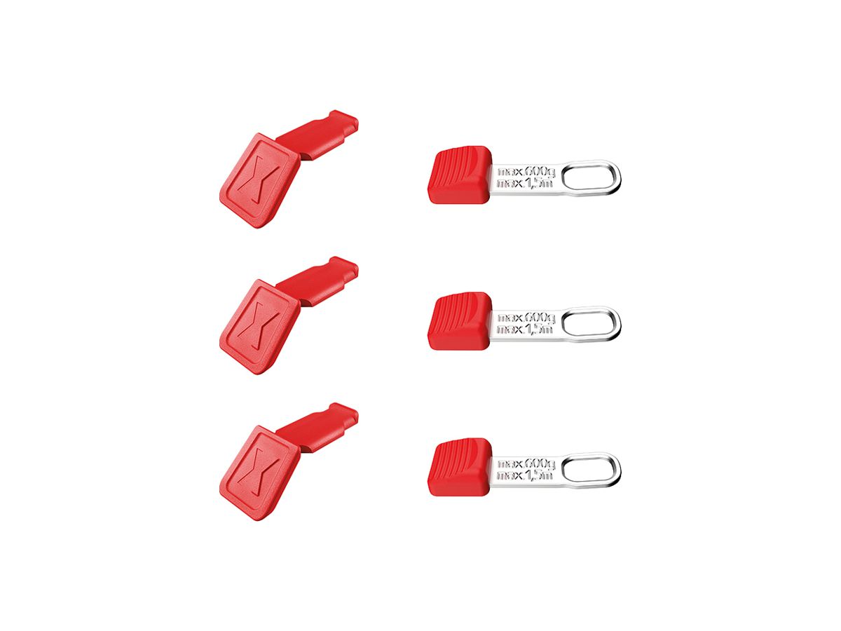 Clips KNIPEX TetheredTool + ColorCode 6 Stück rot 122mm