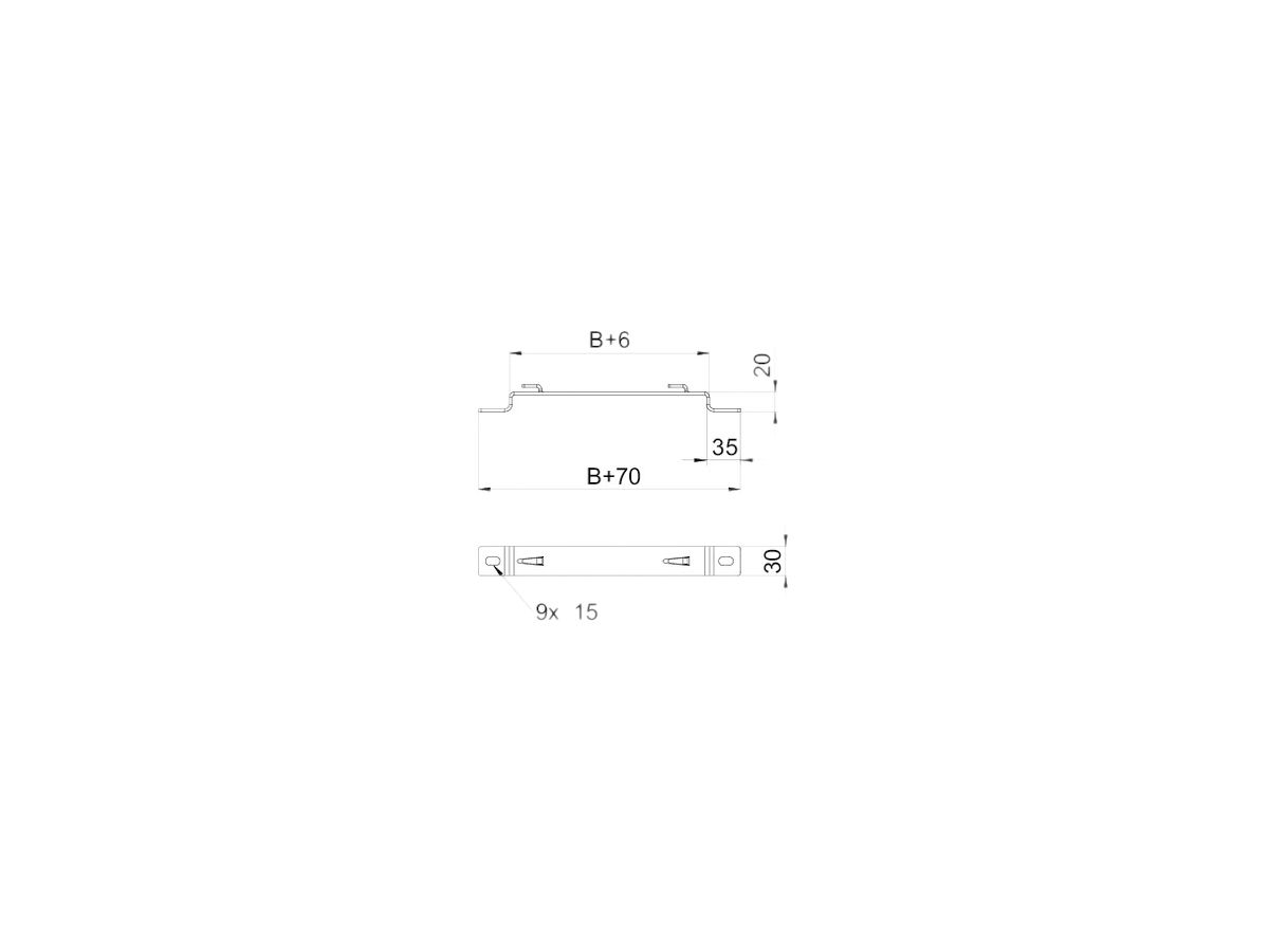 Distanzbügel Bettermann B=100mm verzinkt