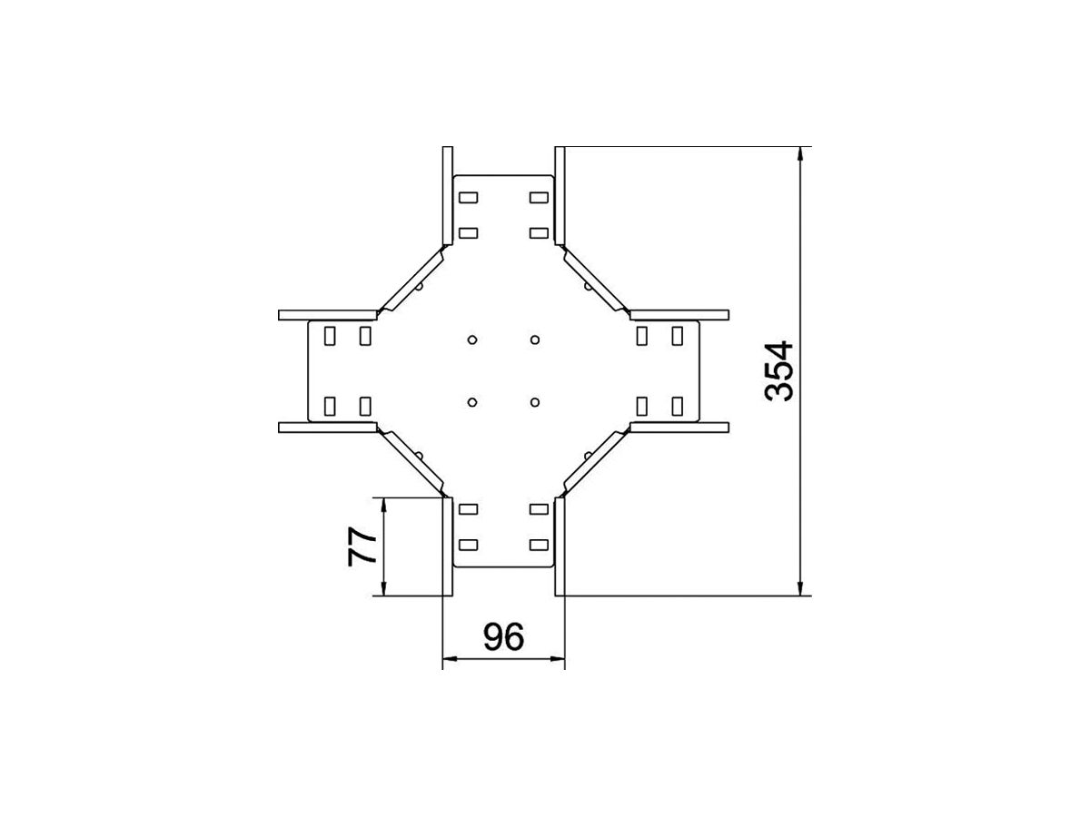 Kreuzstück BET RK 85×100mm Stahl feuerverzinkt