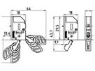 EB-Riegelschaltkontakt BSW RK1335U.06, Typ U, 1W 0.3A/30VDC, Kabel 6m, IP67