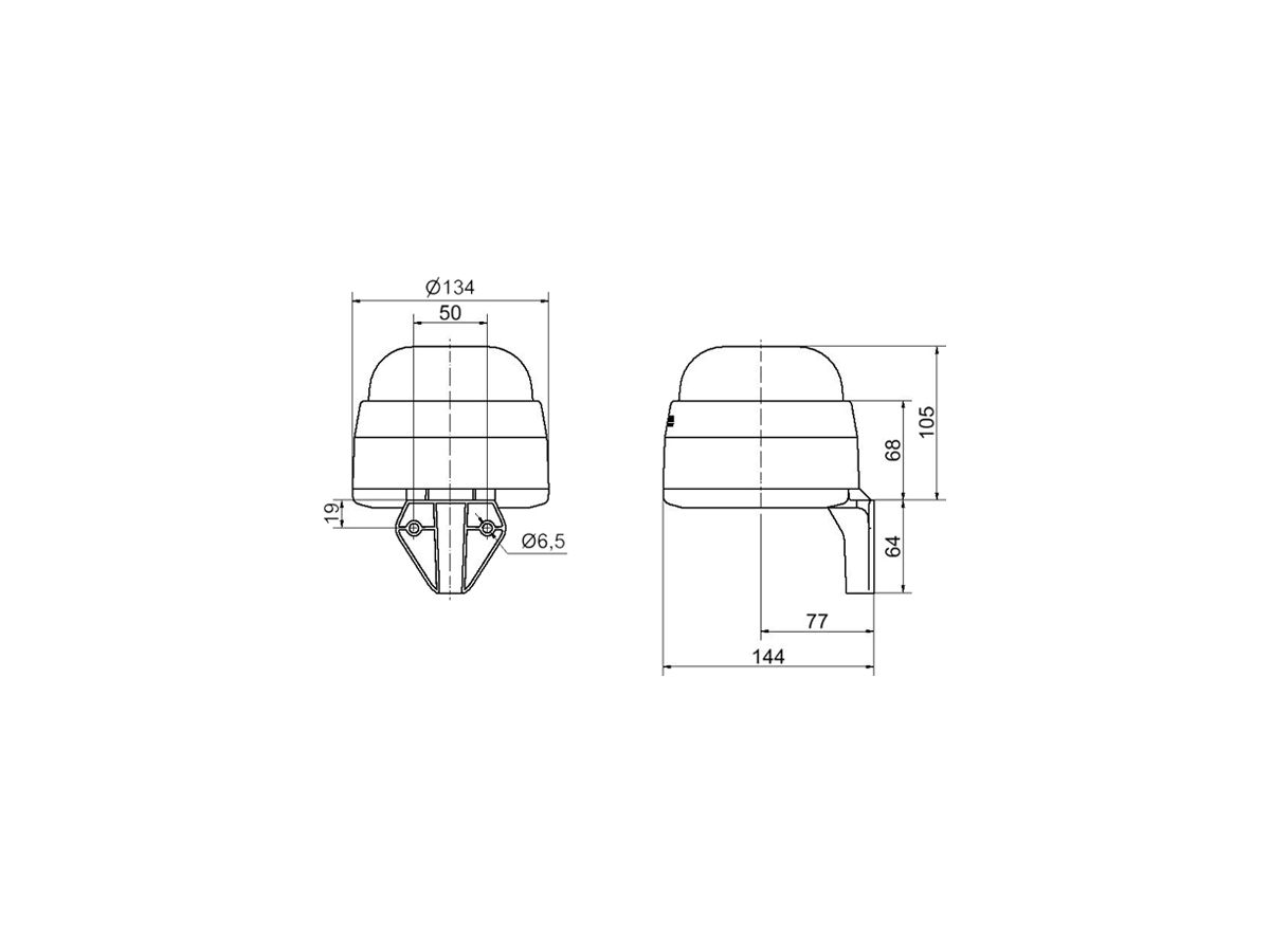 Signalhupe ohne Horn WERMA 575 115…230VAC grau
