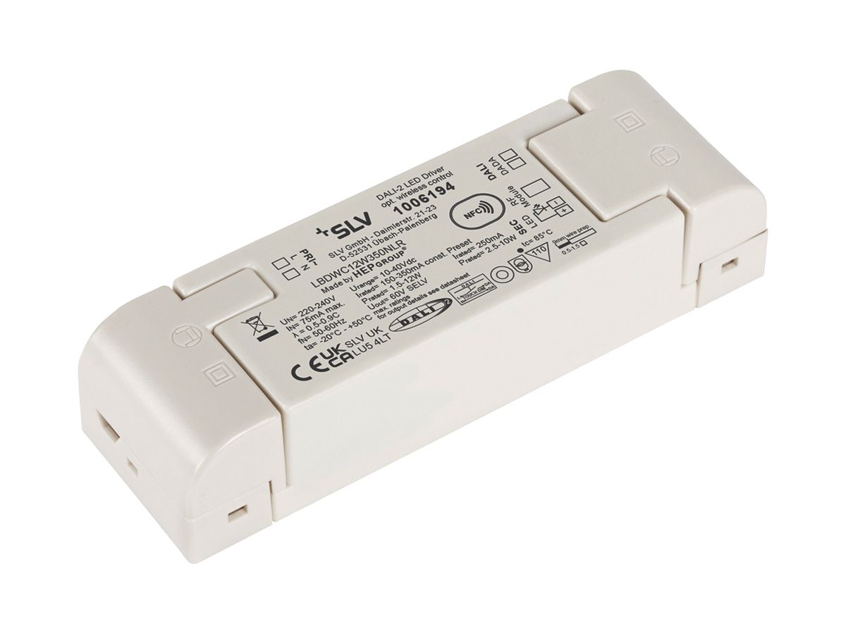 LED-Betriebsgerät SLV 12W DALI 250mA mit RF-Schnittstelle