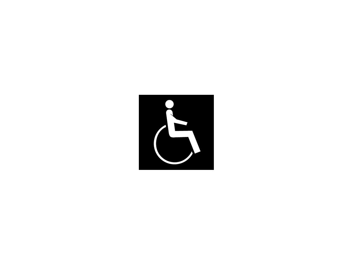 Folie neg.Symbol 'Rollstuhl' EDIZIOdue schwarz 42×42 für Lampe LED