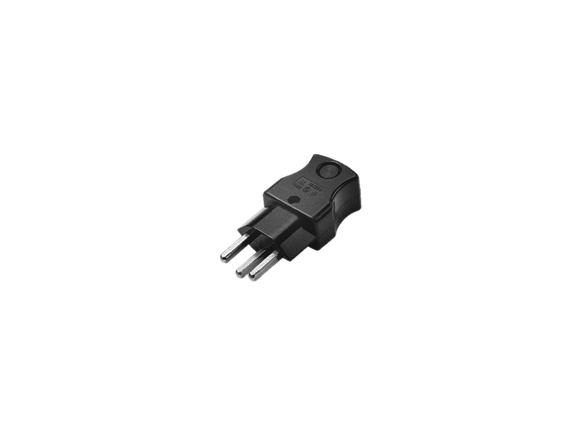 Stecker ELBRO T23 schwarz 16A 250V mit 3 Kabeleinführungen