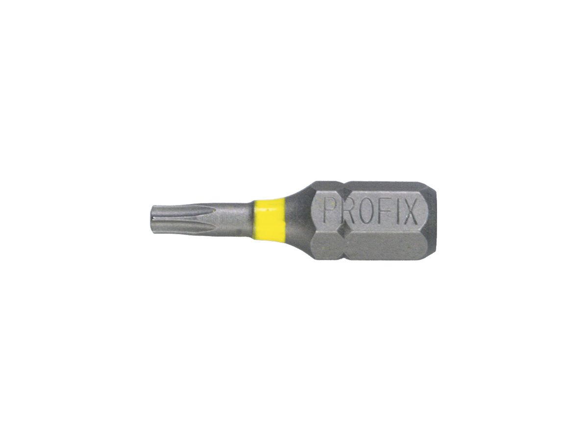 Bit Torx-Schraube PROFIX T10×25mm 1/4" Markierung gelb