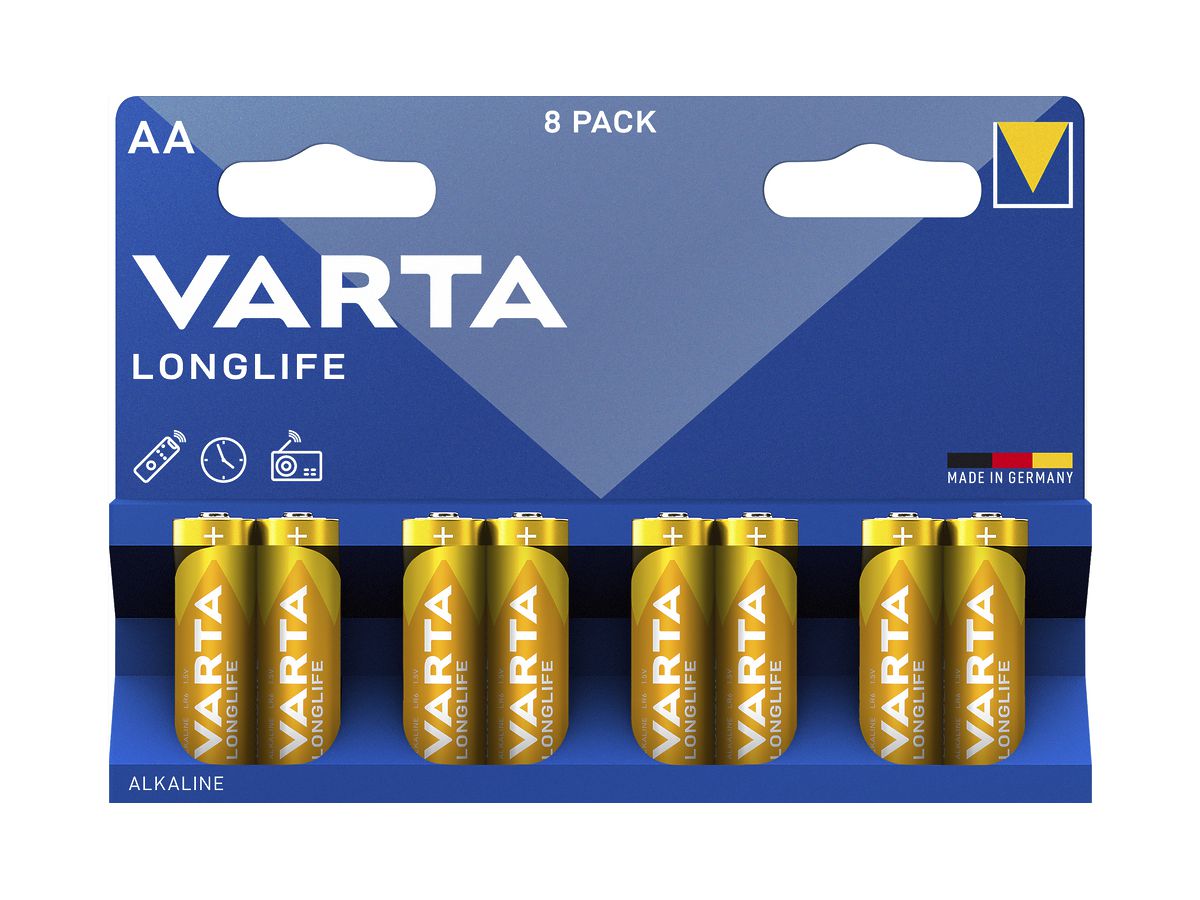 Batterie VARTA Longlife AA Blister à 8 Stück