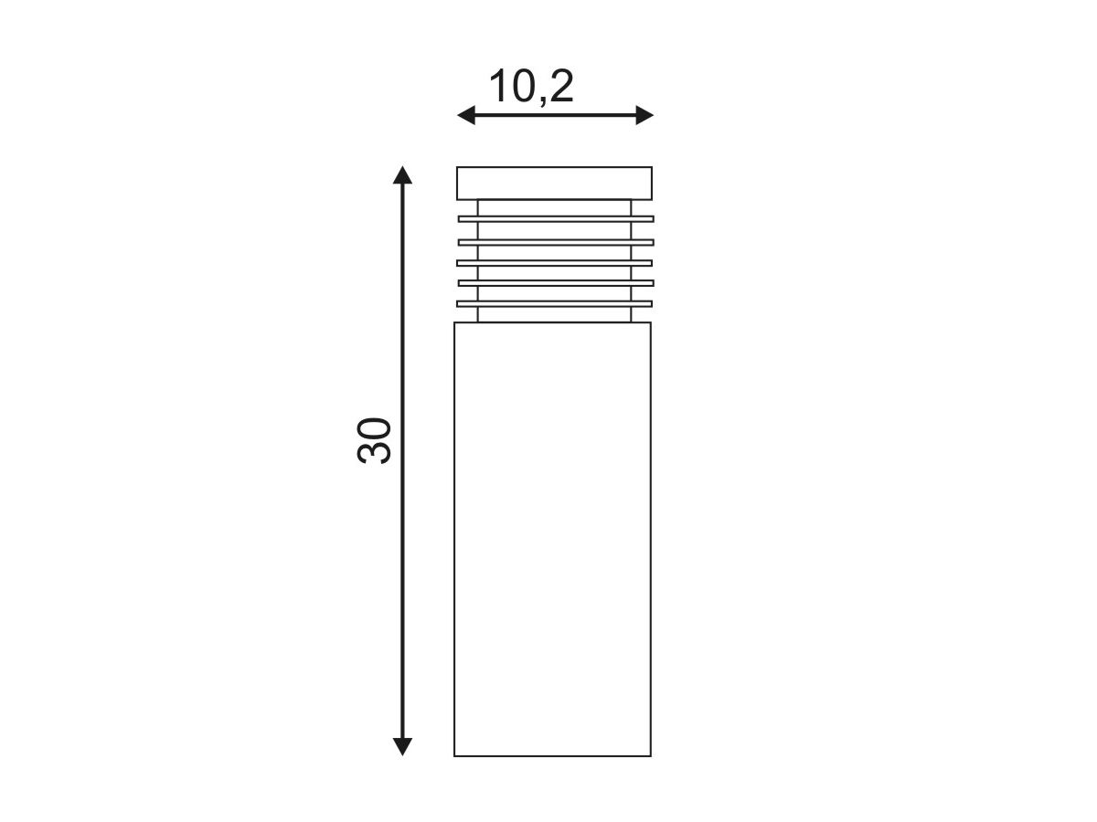 Stehleuchte SLV VAP SLIM 30, E27 20W IP44 Edelstahl gebürstet