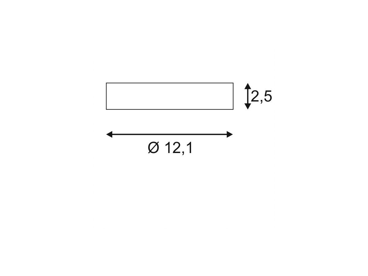 Deckenrosette SLV für 1-Phasen-Adapter, Ø121×25mm weiss