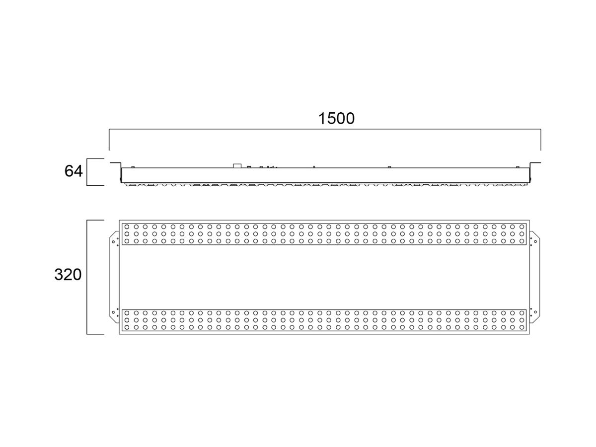 LED-Deckenleuchte Sylvania Sportsbay 118W 18400lm 4000K DALI 1500mm weiss