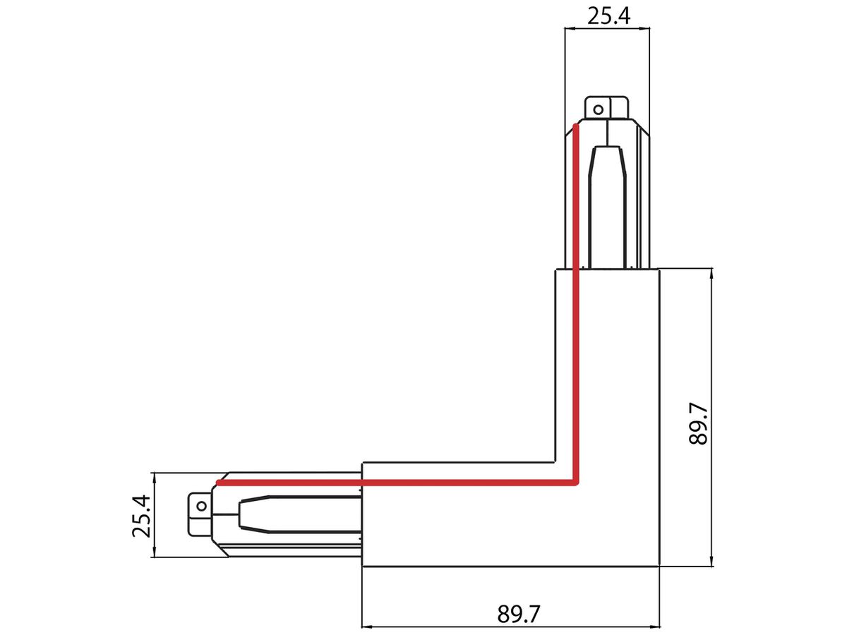 L-Einspeiser Sylvania OneTrack 3-Phasen schwarz innen