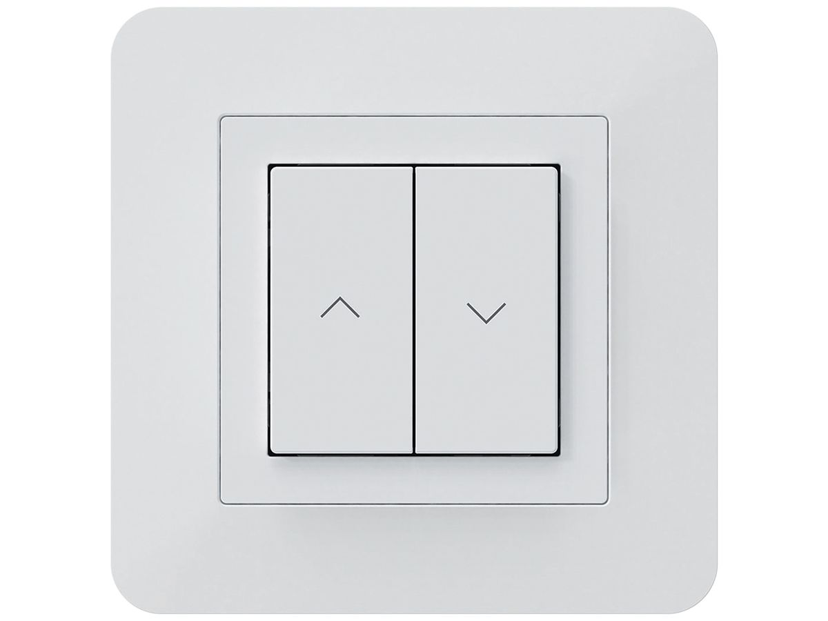 UP-KNX-Storentaster Hager BA kallysto.trend C 2-fach 94×94mm weiss