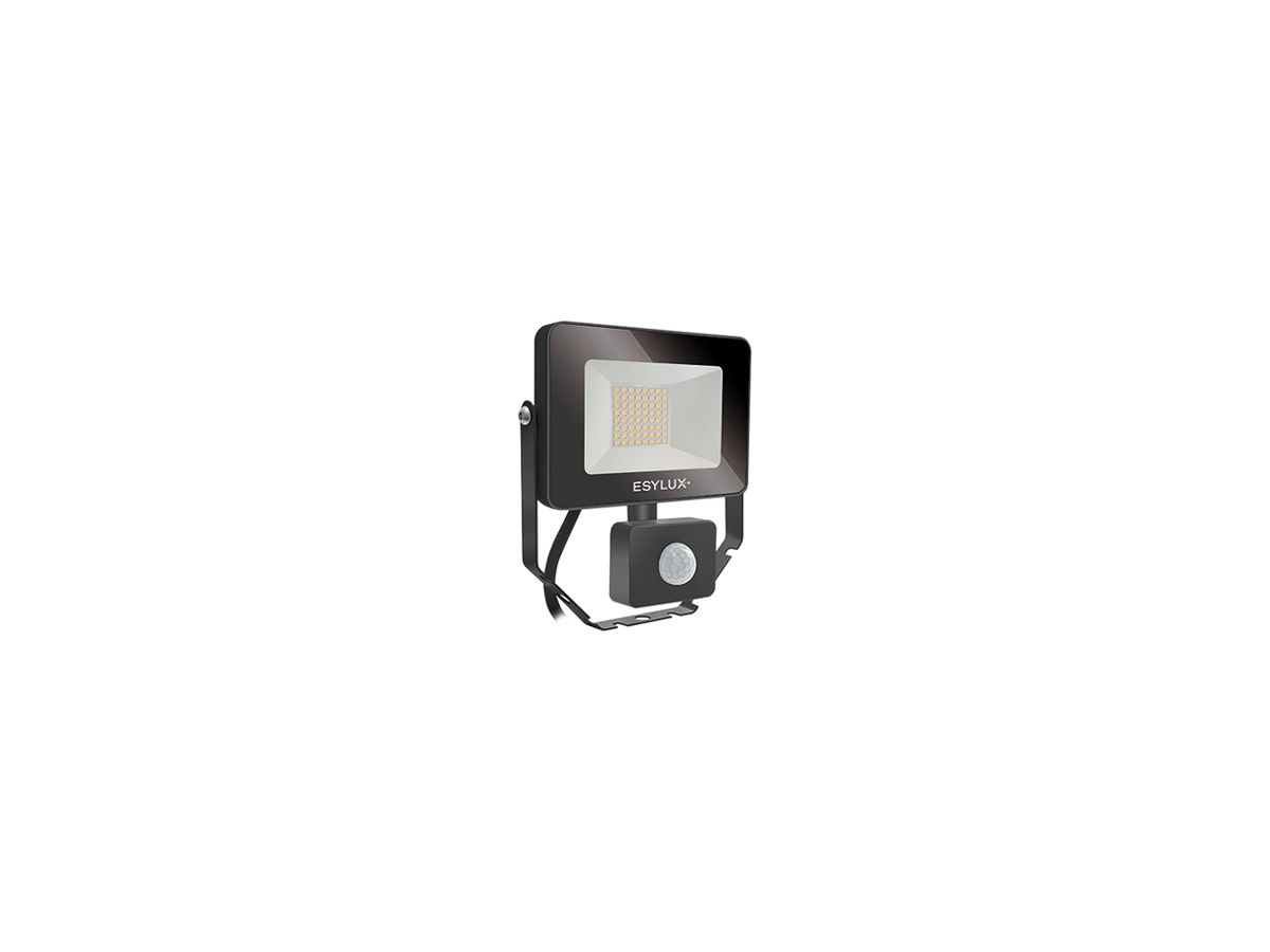 LED-Strahler ESYLUX AFL BASIC, 10W 3000K 1000lm 148×58×160mm IP65, schwarz