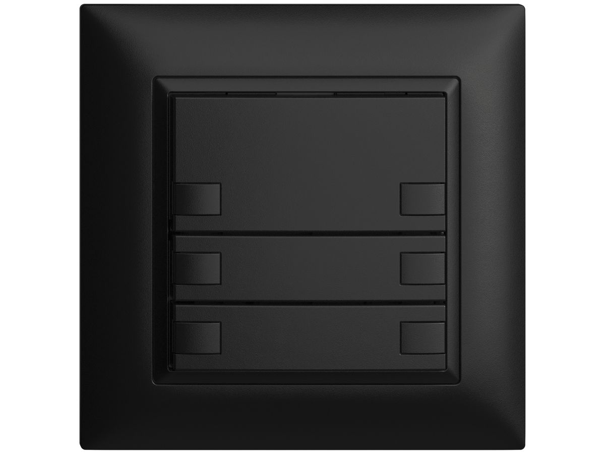 UP-Taster KNX 3-fach EDIZIOdue schwarz RGB ohne LED