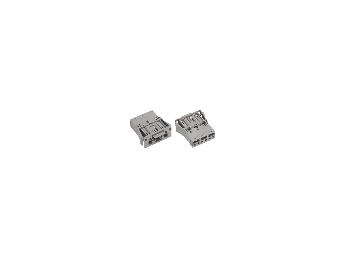 Steckerteil WAGO 3L 2×0.5…4mm² grau