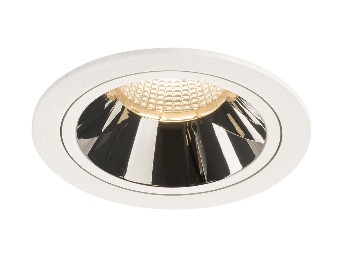 LED-Downlight SLV NUMINOS L 25.4W 2150lm 2700K 20° DIM Ø130×85mm ws/Cr