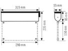 Notleuchte ESYLUX SLC EL LED IR 230V 3W IP40 3h Aluminium Wandausleger