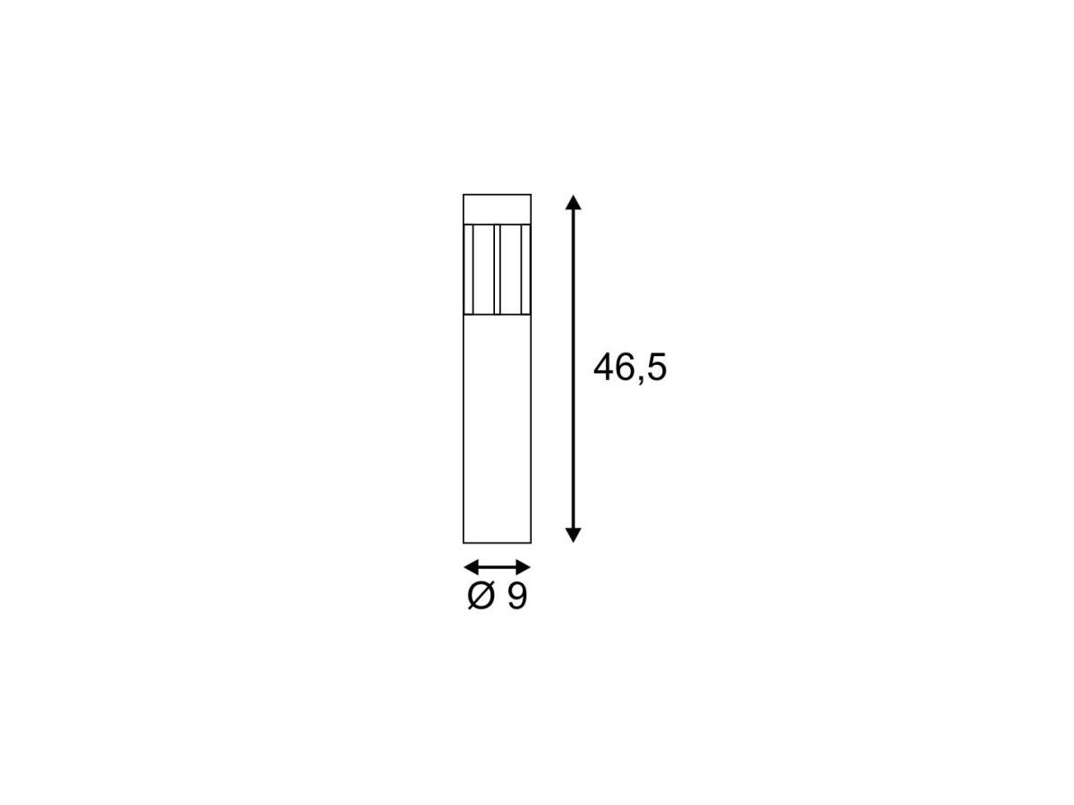 LED-Stehleuchte SLV SLOTS 45, 7W 340lm 3000K IP44 rostfarben