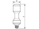 LED-Lampe Philips MAS LED SON-T E27 48…58V 23W 3600lm 2700K Ø61×200mm klar