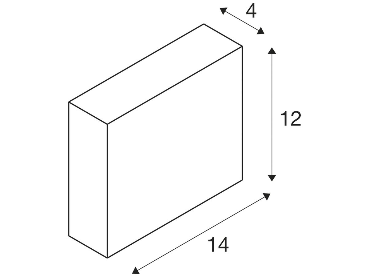 LED-Wandleuchte SLV QUAD FRAME 14 4W 175lm 2700/3000K 95° 140×120×40mm weiss