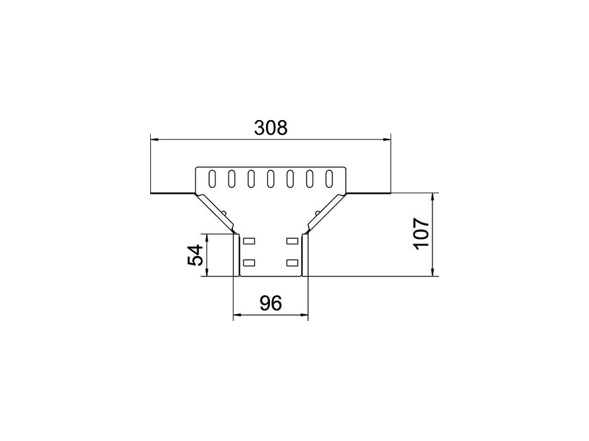 T-Abgang BET RAA 35×100mm Stahl bandverzinkt