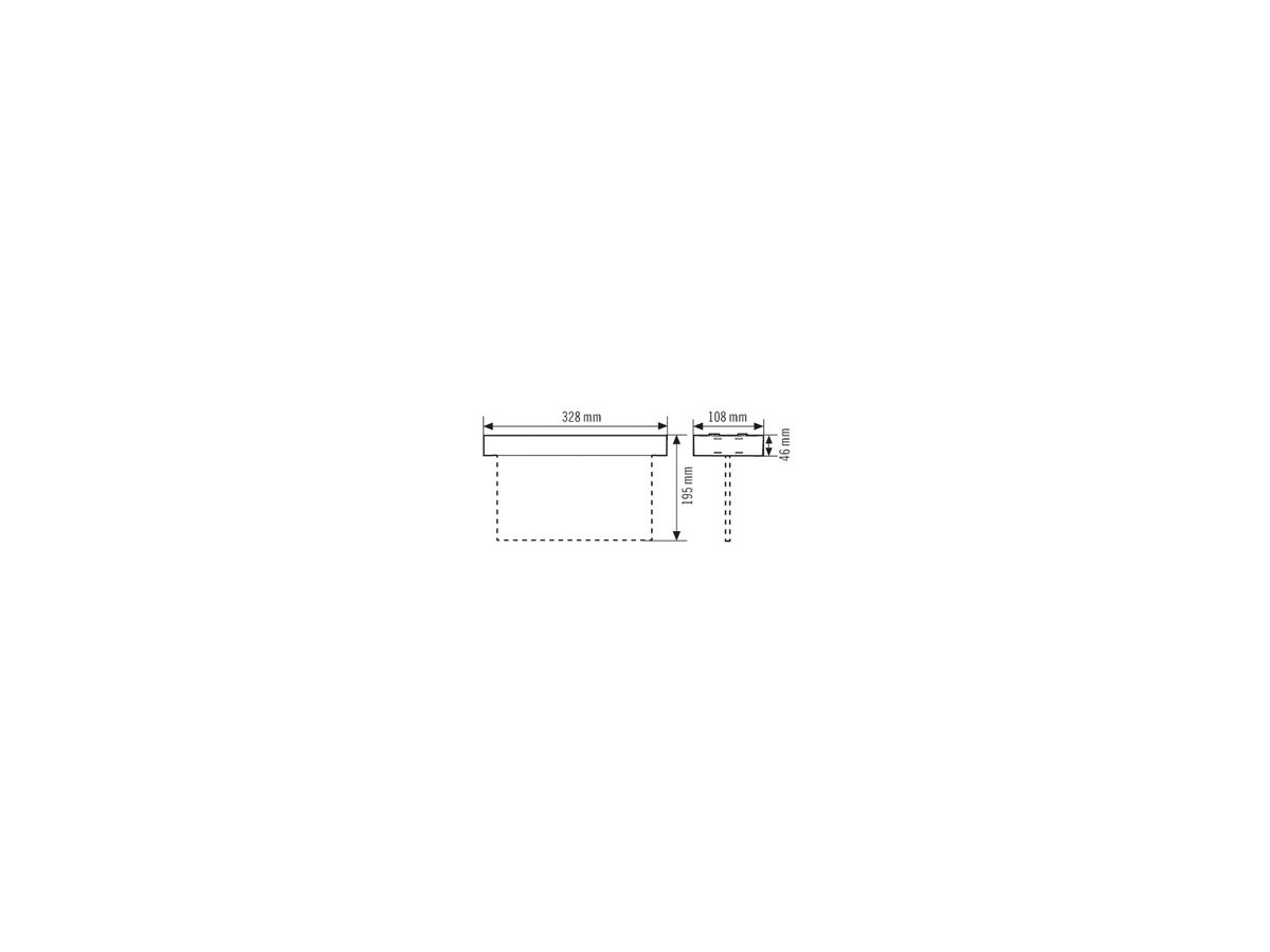 Notleuchte ESYLUX SLX 24 LEDi Display 24…230V, weiss