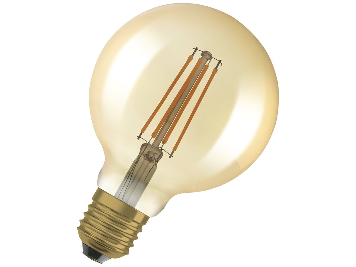 LED-Lampe Osram Vintage 1906 E27 6.5W 725lm 824 DIM Ø95×135mm Gold