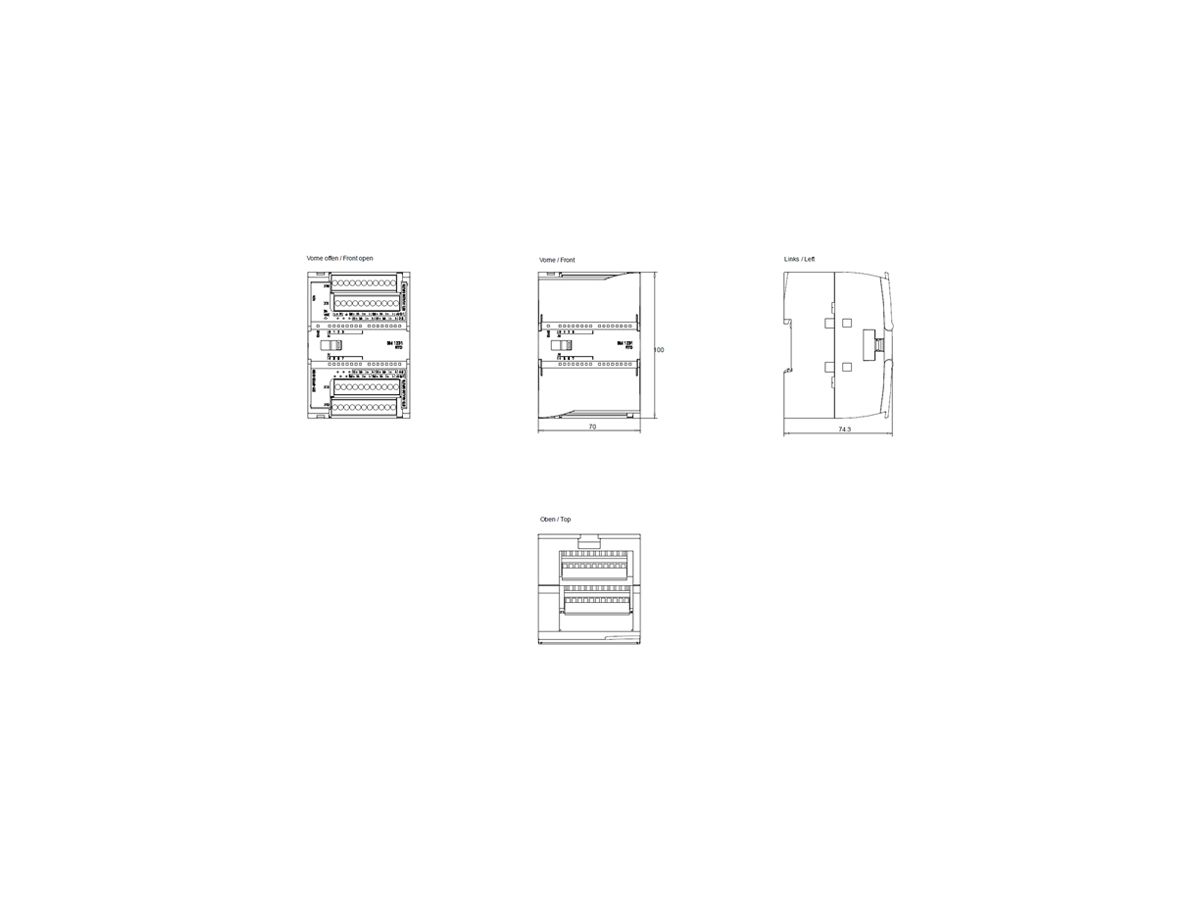 SPS-Eingabemodul Siemens SIMATIC S7-1200 SM 1231 AI 8×16bit RTD