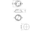 EB-Gehäuse Sylvania OneTrack AP-Deckenrosette Polycarbonat Ø144×67mm weiss