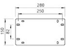 Montageplatte Bettermann 280×150mm tauchfeuerverzinkt