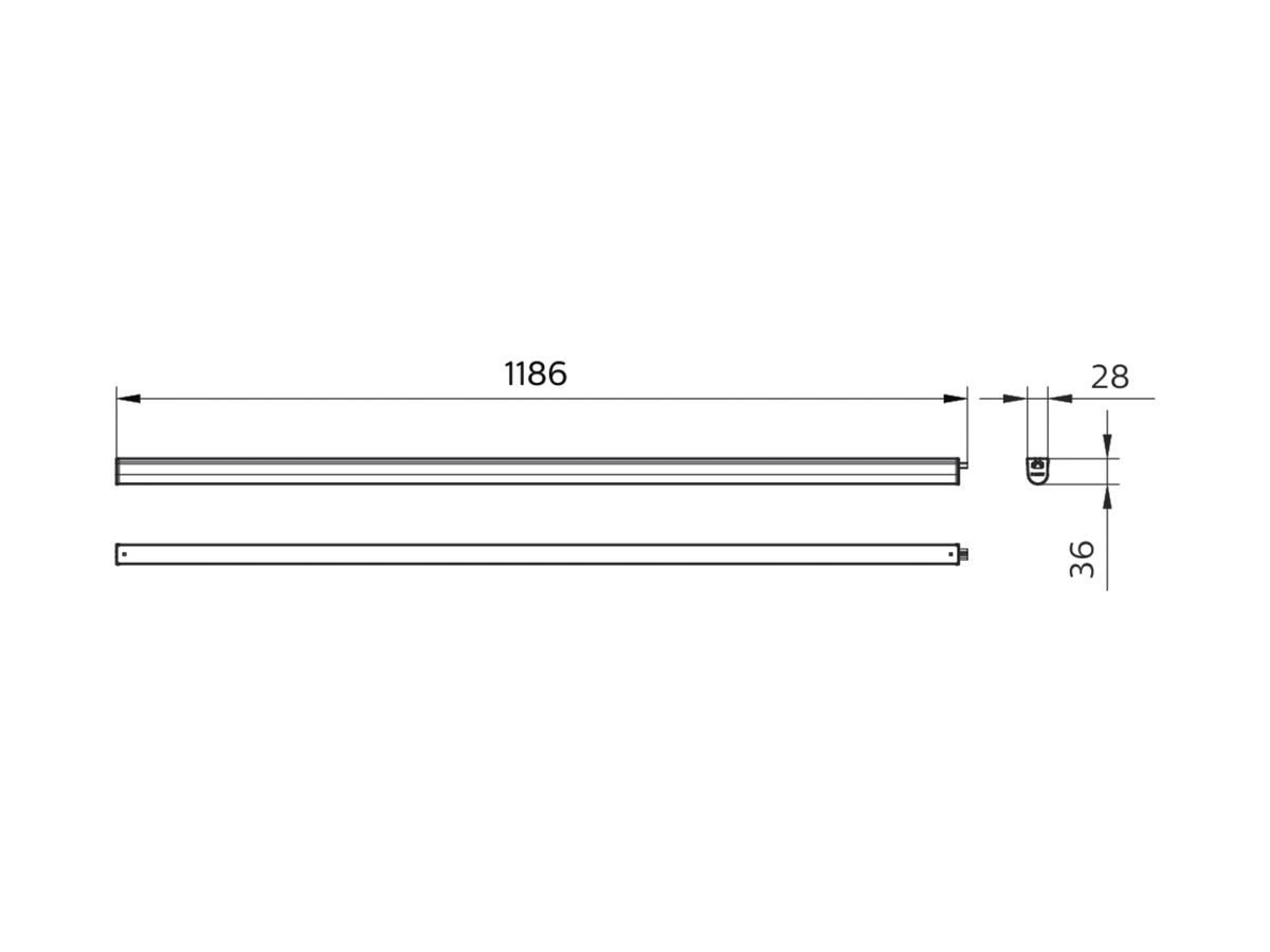 LED-Lichtleiste Ledinaire BN021C LED20S, 20W, 2100lm, 840, 1200mm, 174°