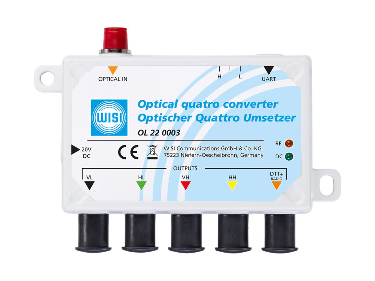 Abschlusseinheit Quattro WISI mit DVB-T+FM, FC/PC