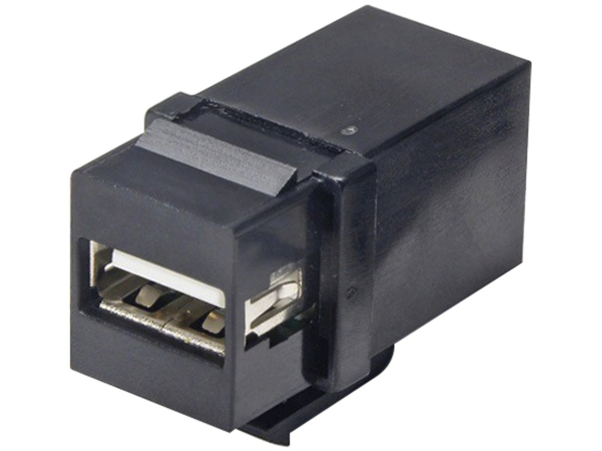 USB-Modul Cecoflex AVM-0108, Keystone, USB-A/USB-B 2.0, schwarz