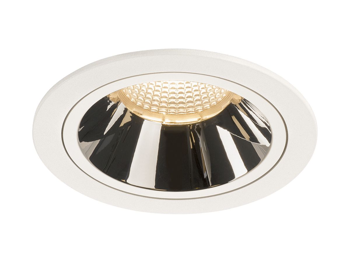 LED-Downlight SLV NUMINOS L 25.4W 2150lm 2700K 40° DIM Ø130×85mm ws/Cr