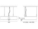 LED-Hallenstrahler Sylvania KubiXx AISLE PIR 140W 24900lm 840 IP65 DIM 440×460