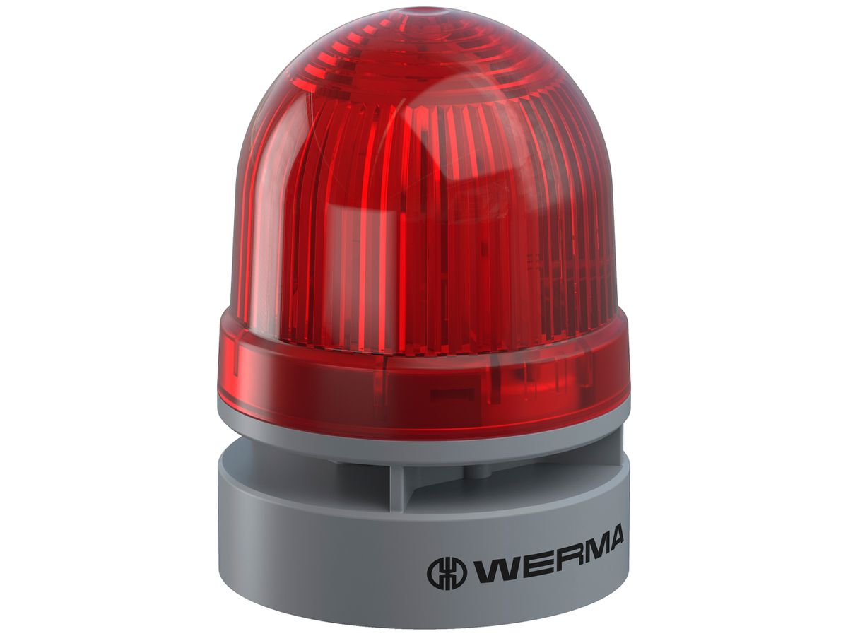 Blitz- und Dauerleuchte WERMA Mini TwinLIGHT Combi, 115...230VAC, rot