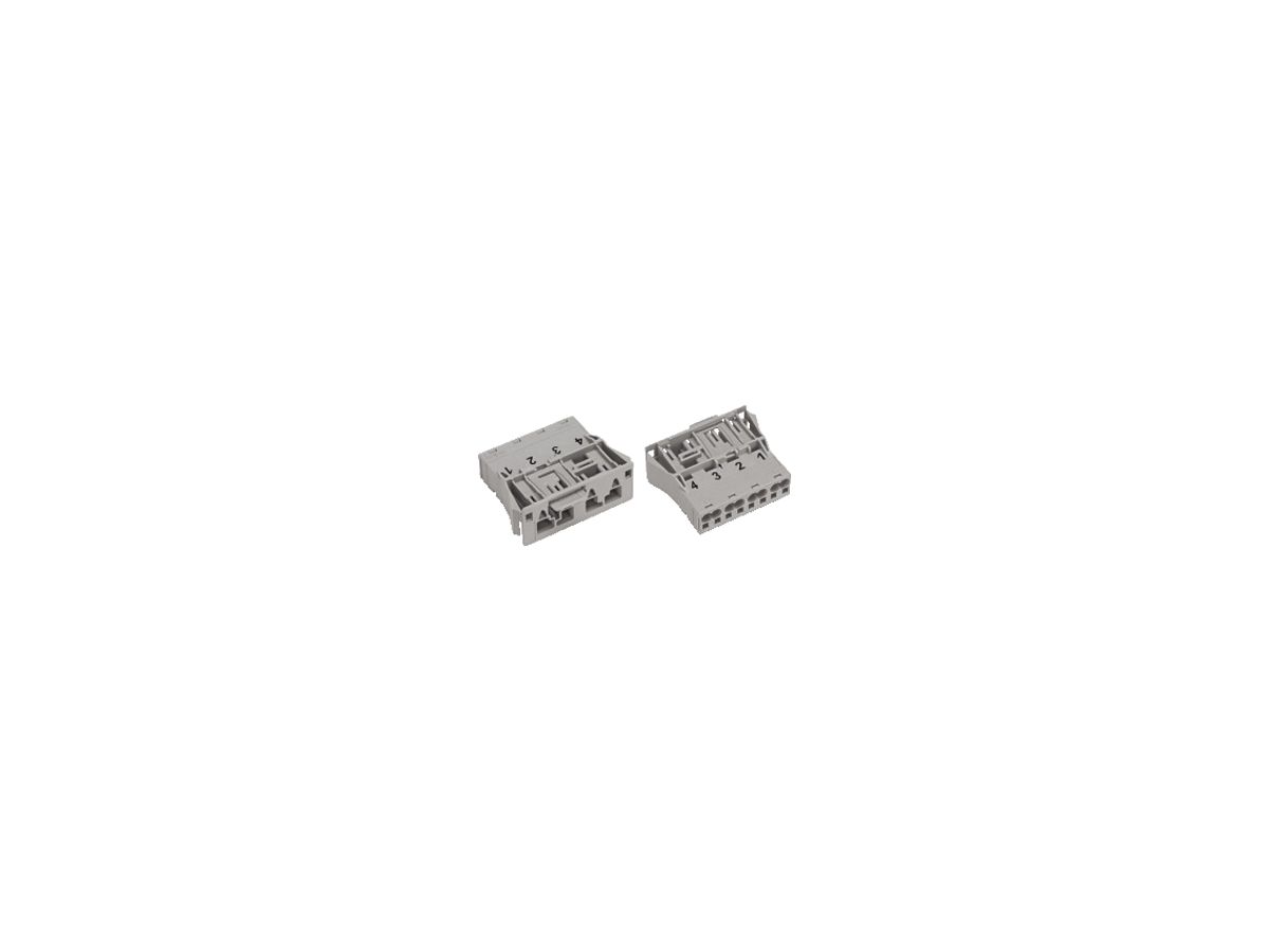 Steckerteil WAGO 4L 2×0.5…4mm² grau