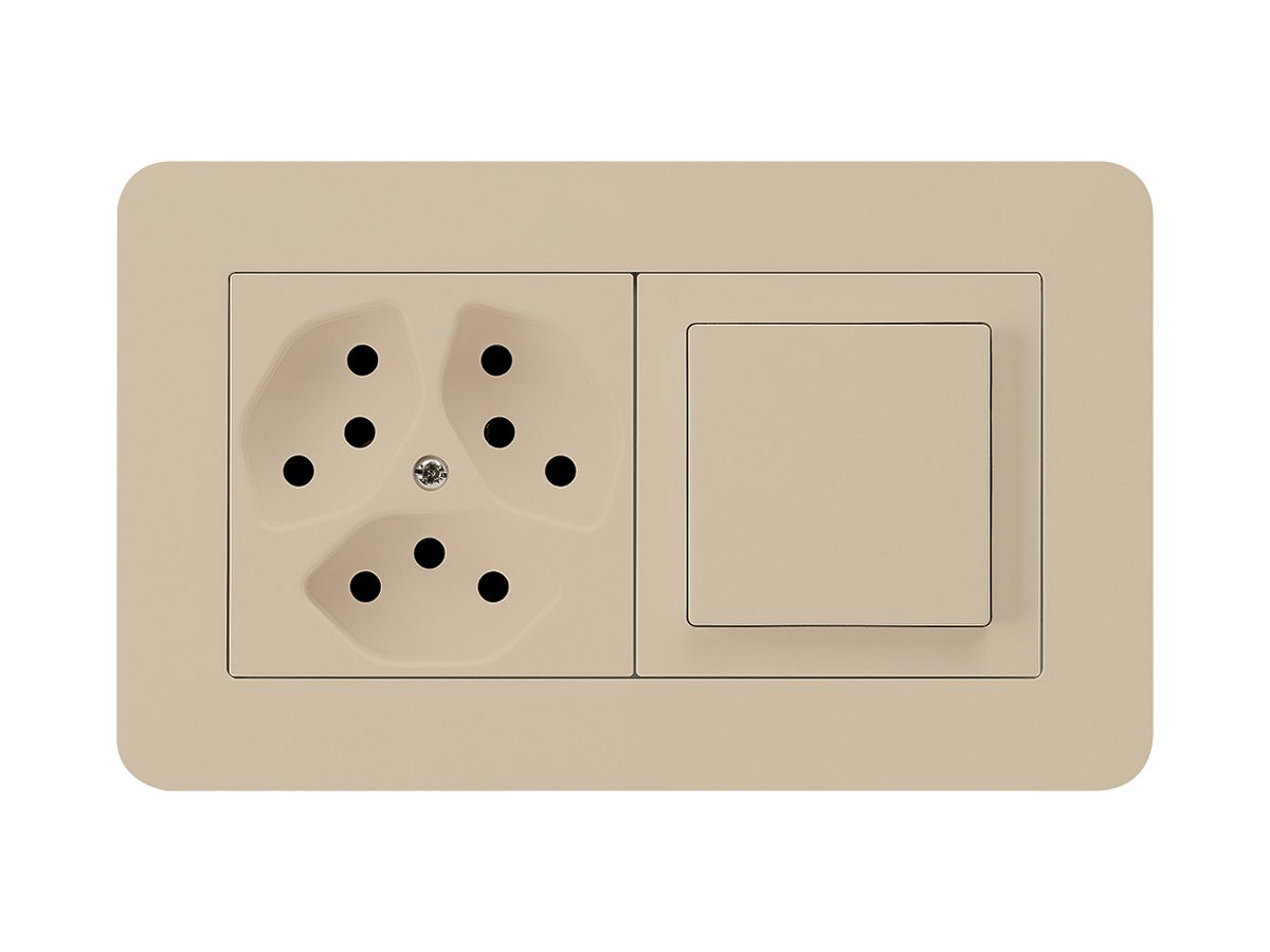 UP-Kombination kallysto.trend Gr.I-I horizontal 3×Typ 13+Schalter S3 beige