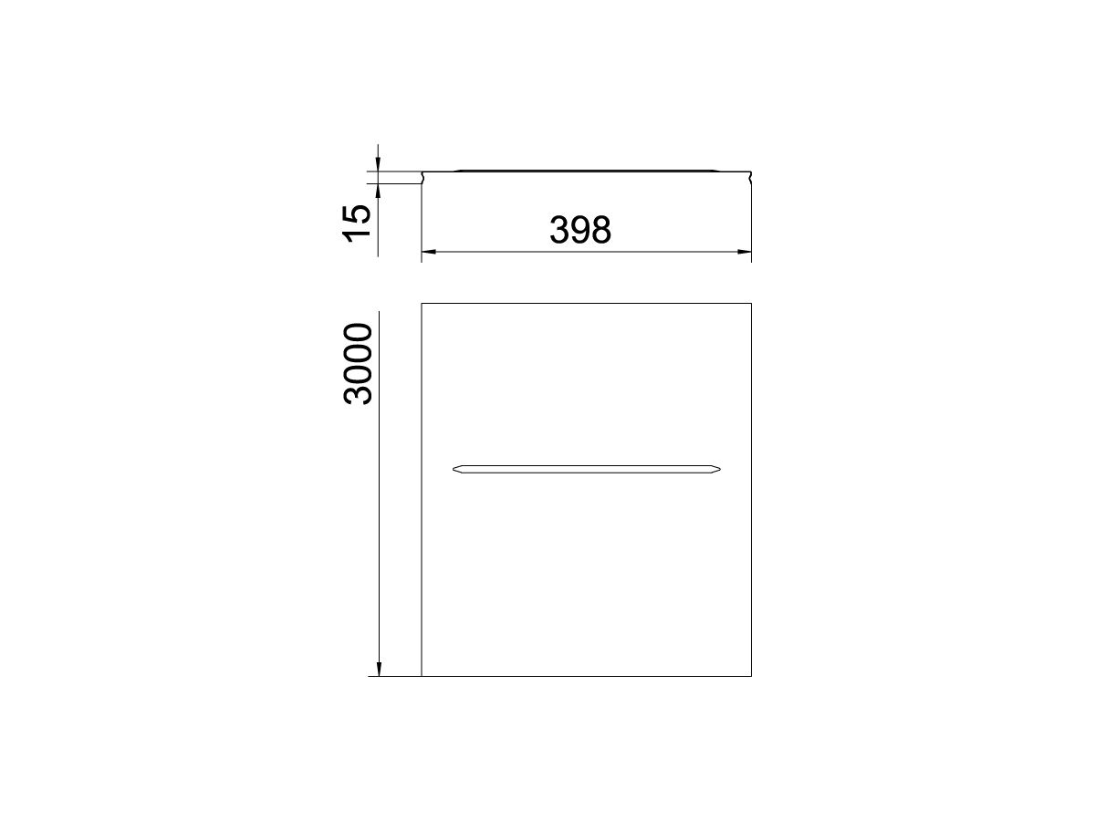 Deckel Bettermann rastbar für Gitterrinne 400×3000, Stahl, FS