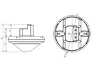 UP-Präsenzsensor Theben theRonda S360 DALI-2 S, Ø110×83mm, weiss