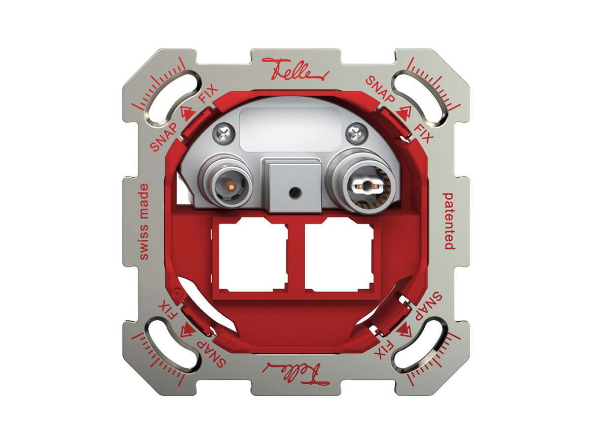 UP-Multimediadose TV-R Feller SNAPFIX® EASYNET f.2×RJ45 S-One 4dB