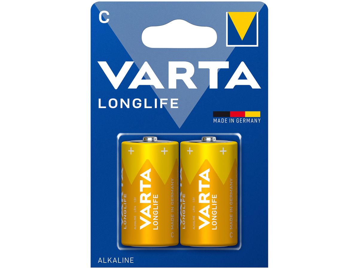 Batterie Alkali VARTA Longlife C Blister à 2 Stück