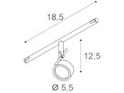 Seilleuchte SLV SALUNA für TENSEO, GX5.3 35W IP20 schwarz